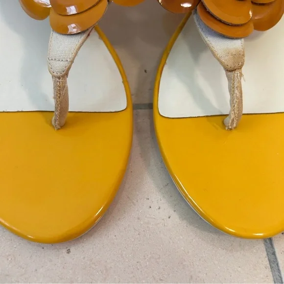 Rockport women’s size 11 Wedge Sandals with Orange Floral Accent Cruise Resort - Picture 9 of 10